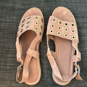 Jcrew suede grommet sandals